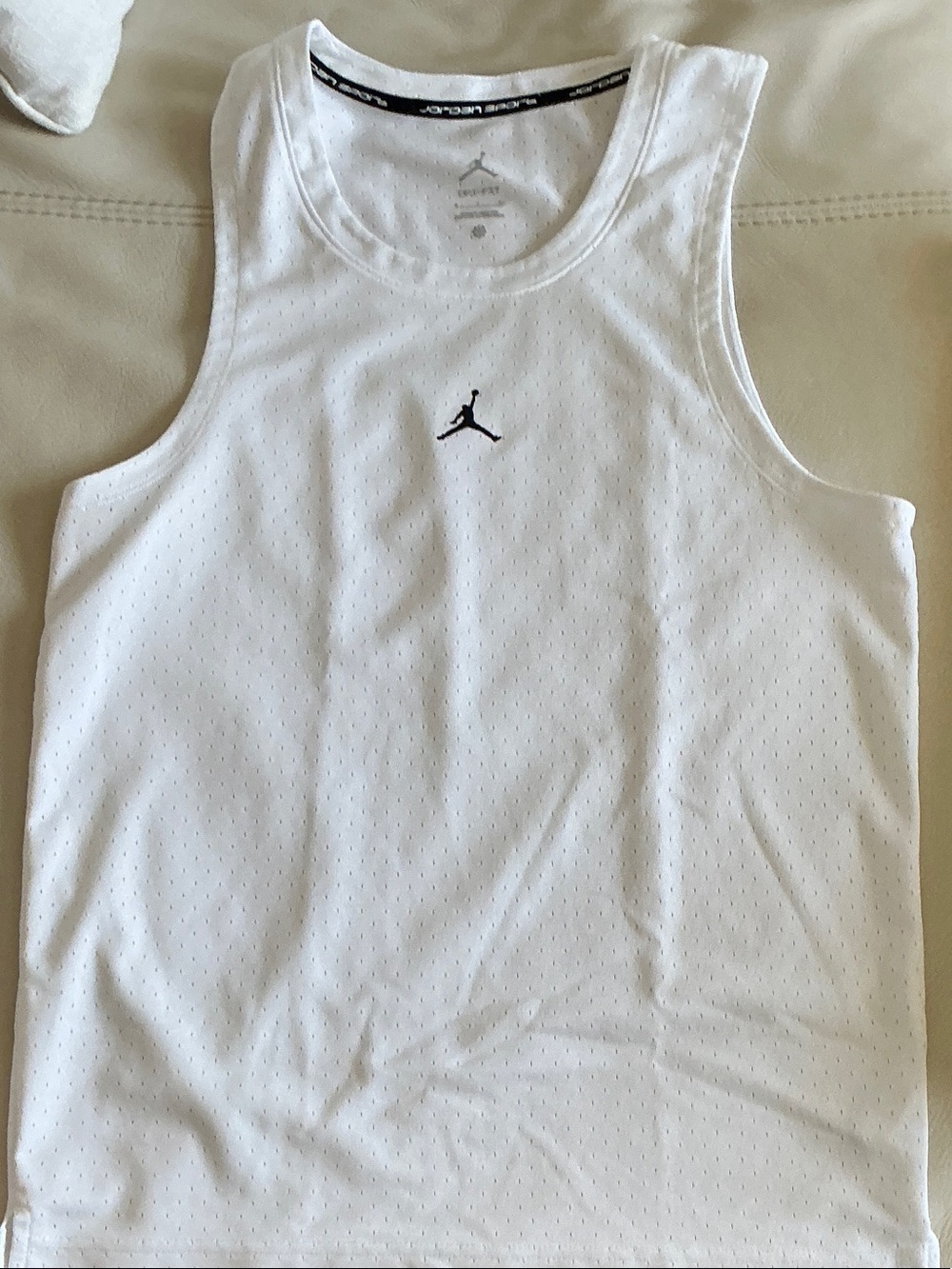 Jordan White Mesh Tank with Black Jumpman